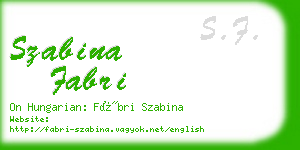 szabina fabri business card